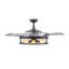 48" Classic 4 - Blade Retractable Blades Ceiling Fan with Remote Control and Light Kit Included-786351113