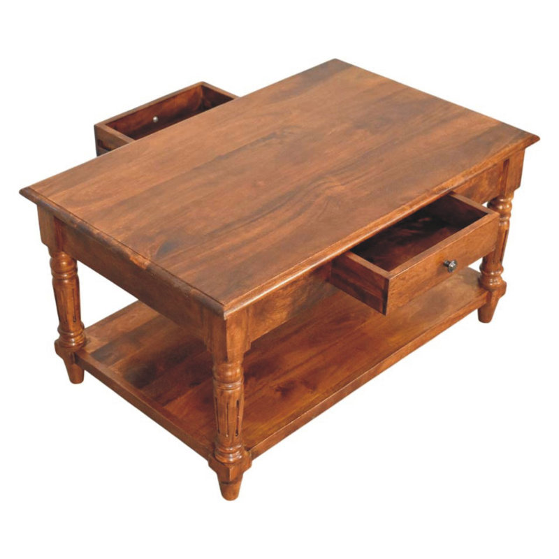 Solid Wood Coffee Table with Storage