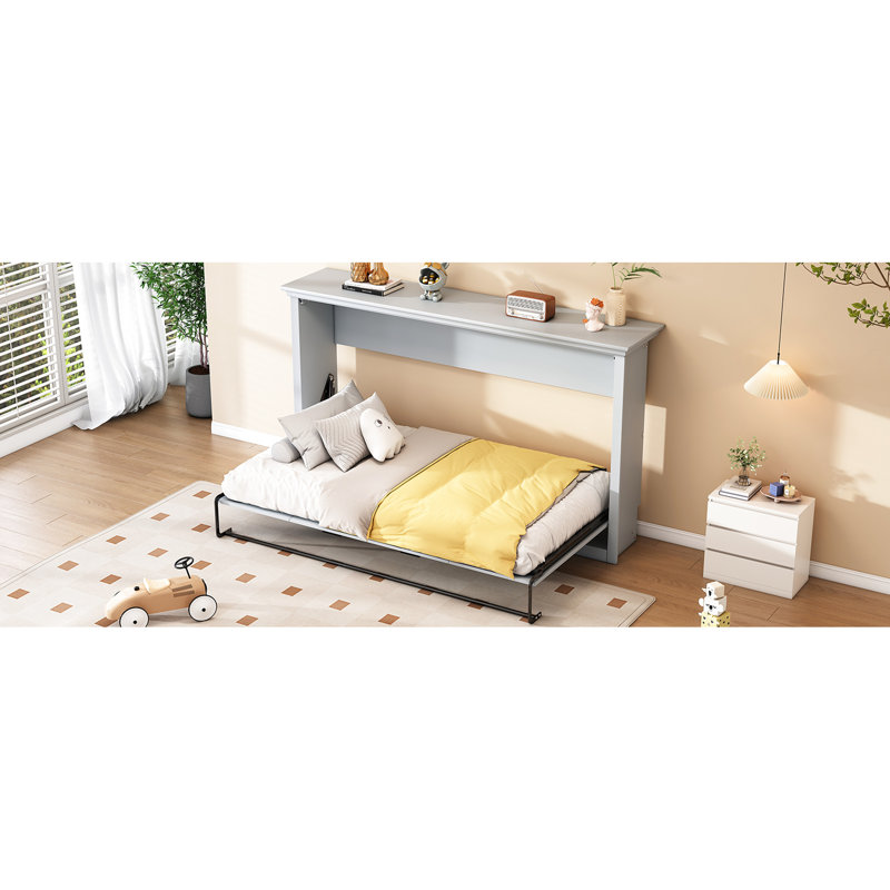 Lit simple pliant gris - Robuste, maximisant l'espace dans l'armoire