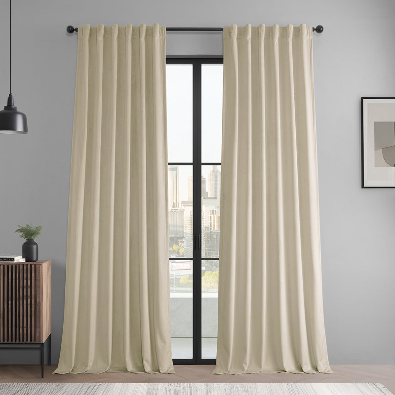 Paire de rideaux obscurcissant Basic Deluxe, Ivoire pâle, L 50 po x L 84 po