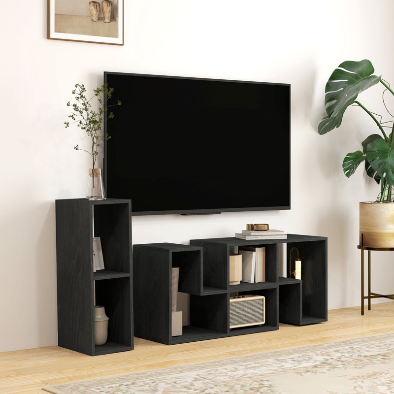Baylen Unfinished TV Stand for TVs up to 75", Black