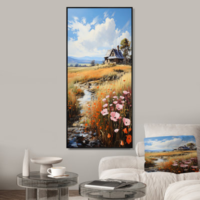 Meadow Cottage At The Pond 1 - Art mural paysage
