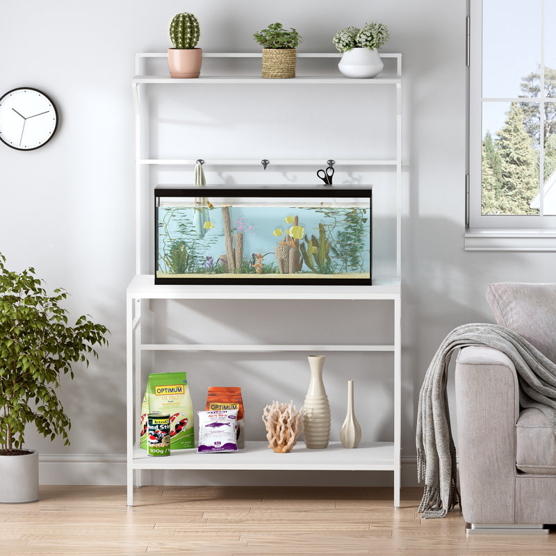 Support pour aquarium 40-50 gallons avec tablette et crochets
