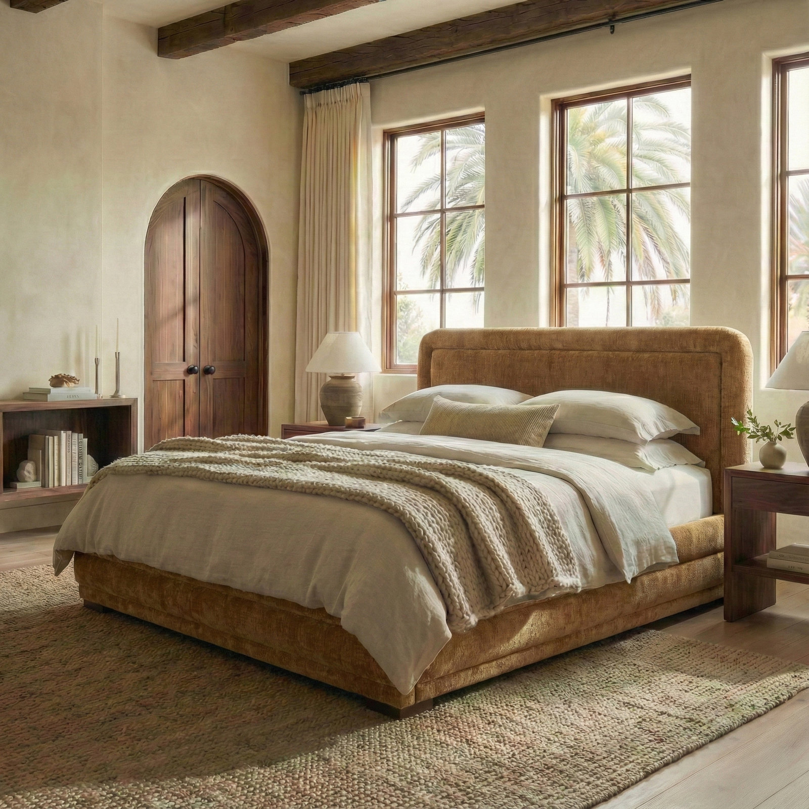 Jollie Chenille Bed, Amber, Queen