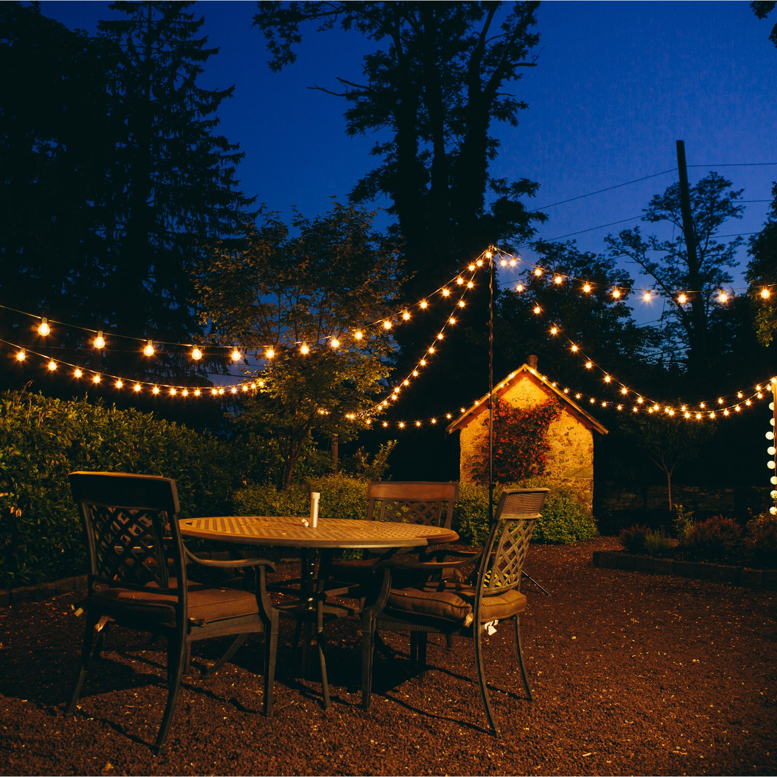 Alsip Globe Outdoor String Lights, White