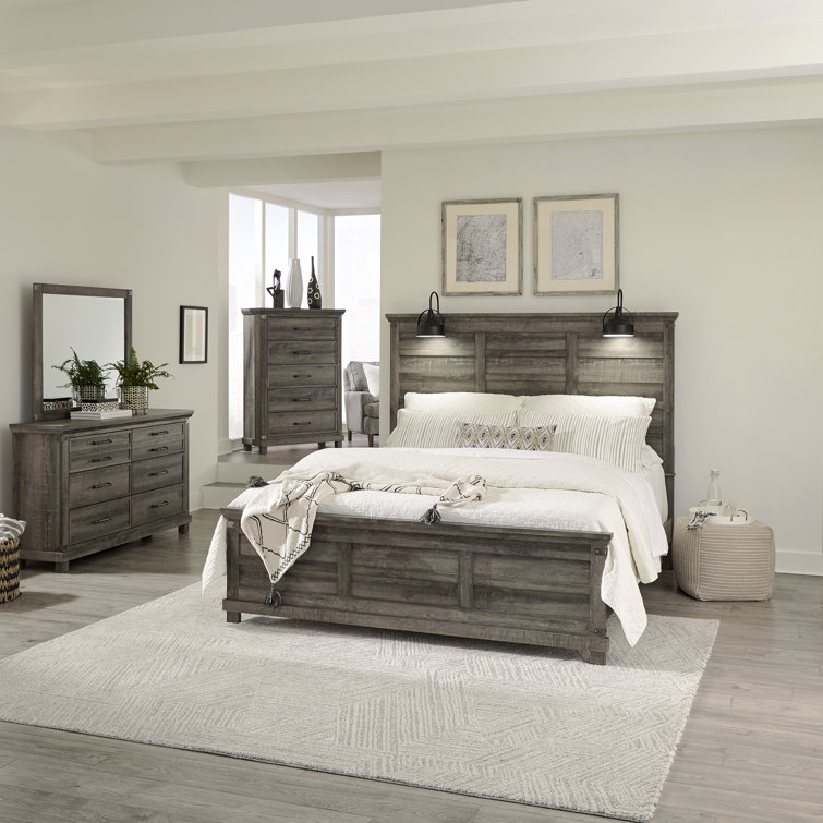 Lafever Panel Bed, Dresser & Mirror, Chest