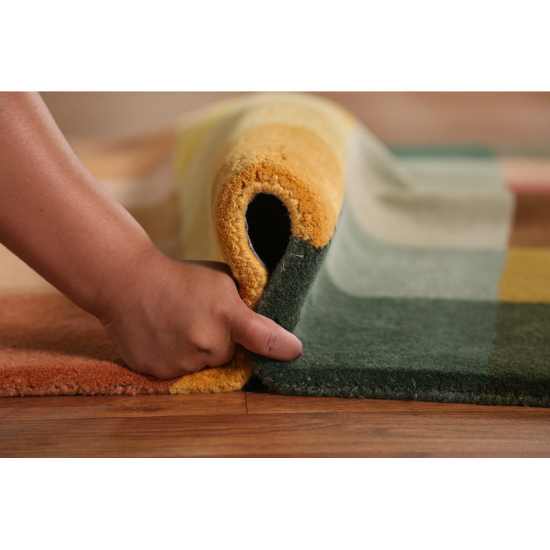 Tapis indien à carreaux moderne