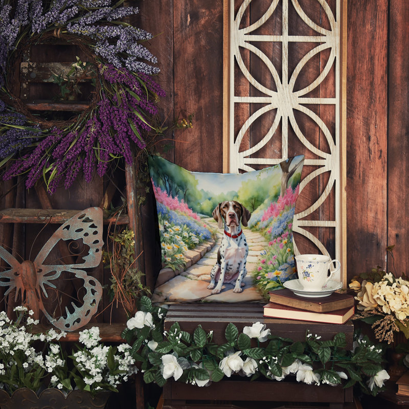 Coussin décoratif intérieur / extérieur Spring Path, H 14 po x l 14 po