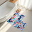 Ensemble de tapis de bain bleu doux (2 pièces) | 100% polyester, 1,6 x 2,0 pi et 2,0 x 3,3 pi | 650 g / m², hauteur des poils de 0,2 po, base à pois antidérapante | Lavable à la machine, durable et facile à nettoyer | Parfait pour la décoration de salle de bain