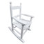 Chaise berçante blanche pour enfants - intérieure ou extérieure - adaptée aux enfants - durable