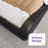 Low Profile Sleigh Bed With Faux Leather Ergonomics Headboard-747776474-747776473