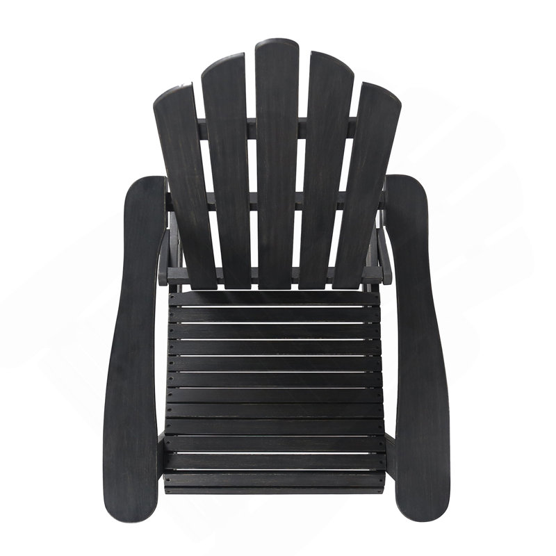 Foldable Adirondack Chair, Dark Gray