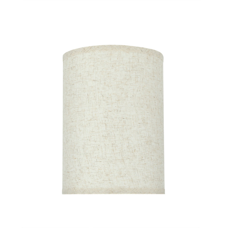Flaxen Linen 11'' Drum Lamp Shade with Spider Construction