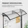 VIVOHOME 77.4'' W x 11'' D Plastic Clear/Black Cover Retractable Door / Window Awning