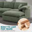 Canapé modulaire surdimensionné réversible à assise profonde 7 pièces 144 po Chenille-1478734098-1478734111