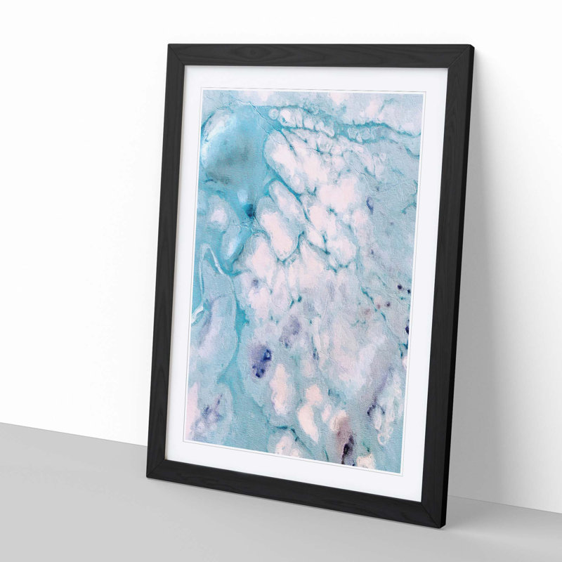 Time to Love in Abstract - Picture Frame Graphic Art Print, 50cm H x 35cm W x 2cm D, Black