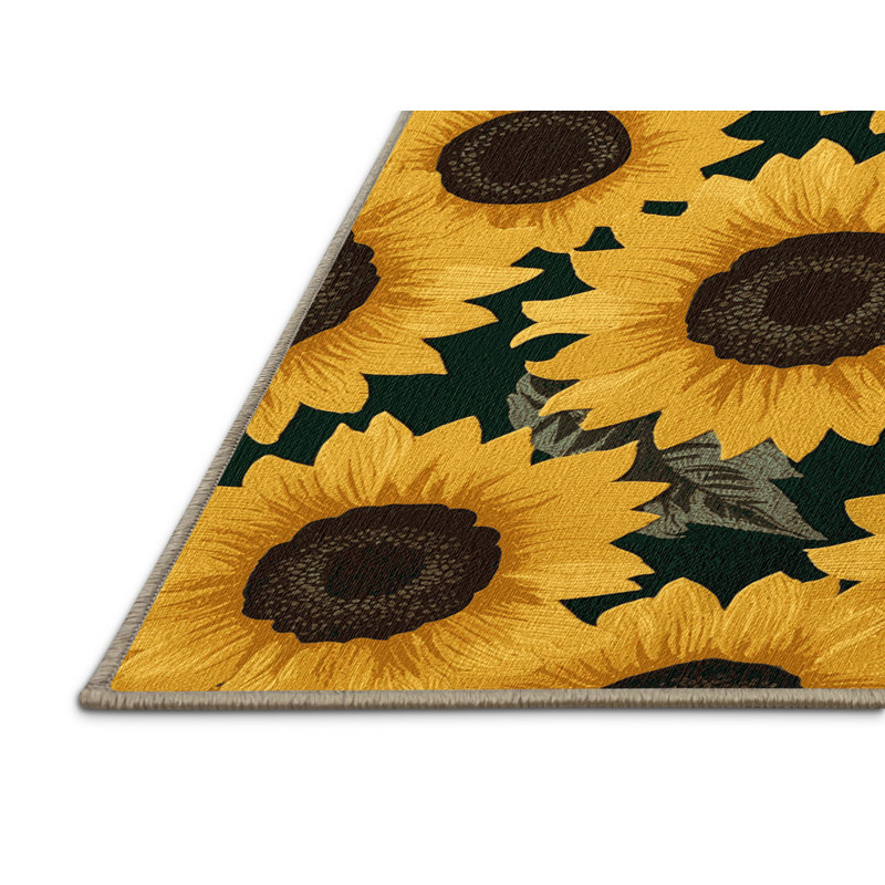  Tapis lavable Sunflowers Farm, Rond 3 pi