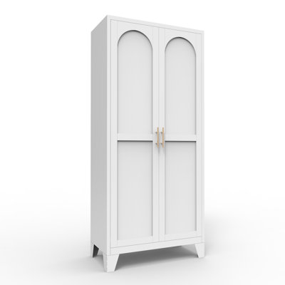 61 Inch Steel Storage Cabinet, Tall Metal Locker With Adjustable Shelves, Heavy Duty Wardrobe For Office Garage, Easy Assembly Utility Cabinet by Ebern Designs