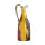 Vase en céramique 7,1 x 6,1 x 16,3 po avec finition multicolore abstraite