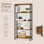 Aftyn 60cm W Steel Etagere Bookcase-602105809