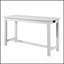 Table de salle à manger rectangulaire en bois aggloméré rustique industriel en bois massif, structure en métal robuste, peut accueillir 4 à 6 personnes, épaisseur de 1,5 pouce-539858475-539858474