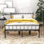 Structure de lit double avec tête de lit, pied de lit et rangement sous le lit, structure stable, aucun sommier requis-568493711