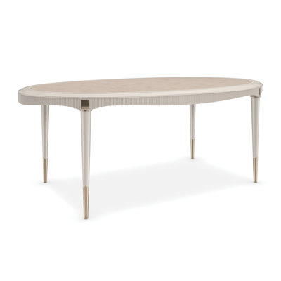 Extendable Maple Oval Solid Wood Dining Table