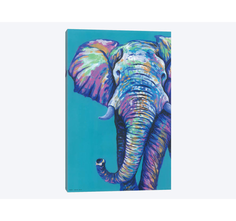 «Elephantastic», impression sur toile tendue, H 12 po x l 8 po x P 0,75 po, Pas de tapis, Toile tendue