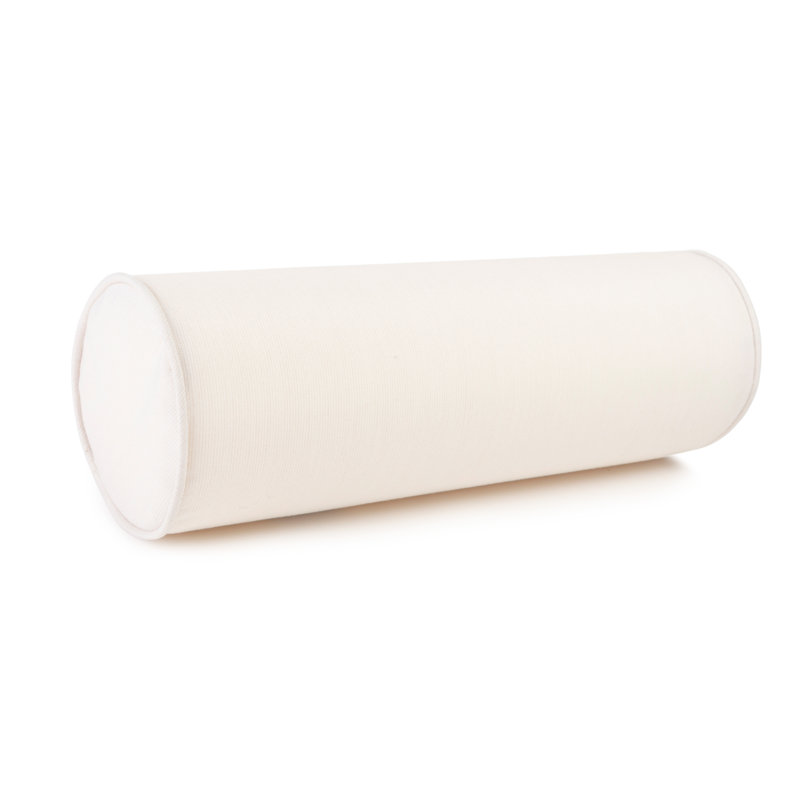 Austin Horn Classics Sunbrella Zippered Neck Roll Bolster, Eggshell White
