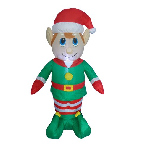 The Holiday Aisle® Christmas Inflatable Elf & Reviews | Wayfair