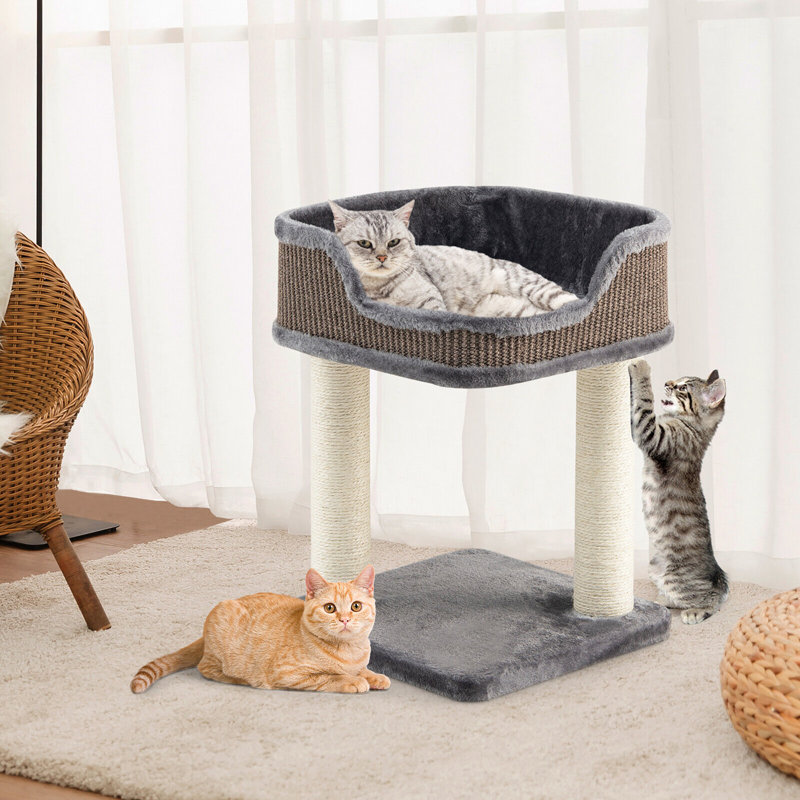 Perchoir pour chat 19 "à plusieurs niveaux, gris