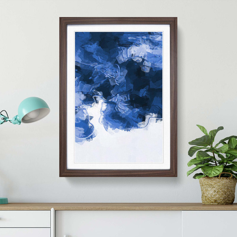Falling Through - Picture Frame Graphic Art Print, 50cm H x 35cm W x 2cm D, Walnut