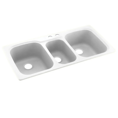 Évier de cuisine à fixation double L 44 po x l 22 po