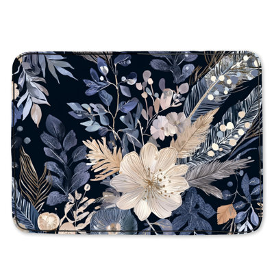 Floral Bath Mat Nature Bathroom Decor Bohemian Boho