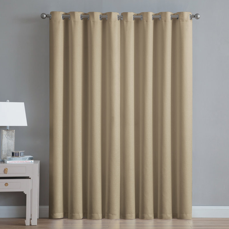 Agnes Polyester Curtain, Taupe, 52"W x 90"H