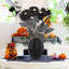 Lot de 10 roses gothiques artificielles en forme de crâne noir, fleurs artificielles effrayantes pour l'Halloween, idéales pour décorer une table en intérieur ou en extérieur.