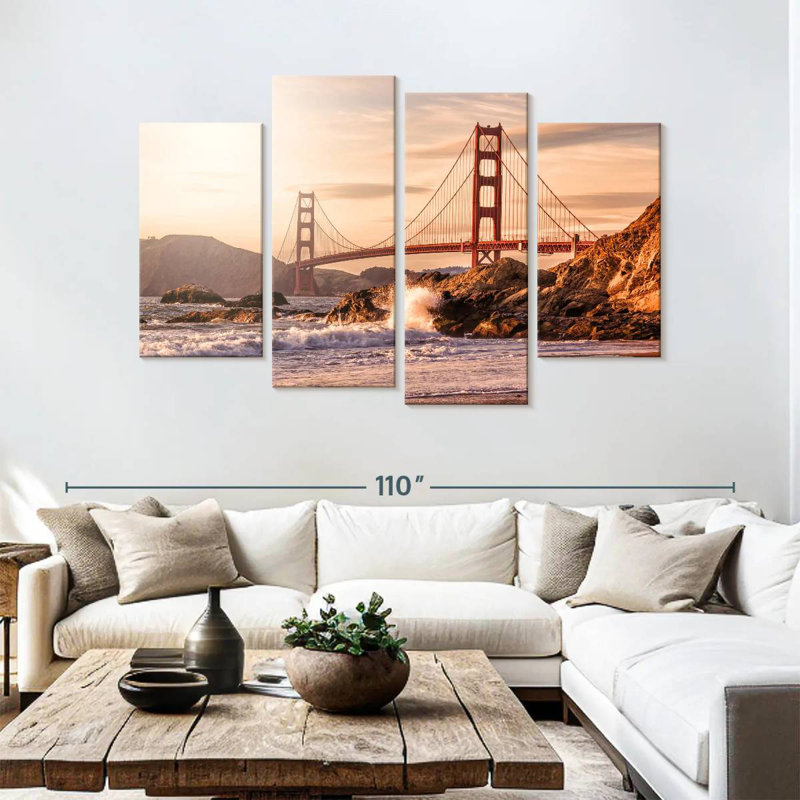Lilie Sunlit Golden Gate Bridge, H 54 po x l 84 po