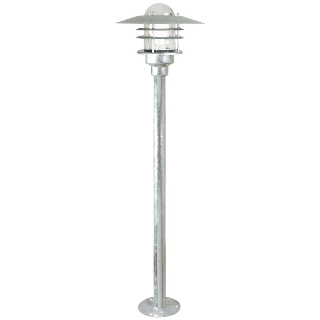 Nordlux Agger Garden Light - Galvanized Steel - Silver - H:83cm Outdoor Lantern - Image 4