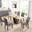 Table de salle à manger extensible 63,39 pouces, rectangulaire moderne avec structure et base en métal stable, plateau de table ajustable pour diverses pièces dans le bureau 63,39 pouces apparence géométrique et salles de réunion, cafés
