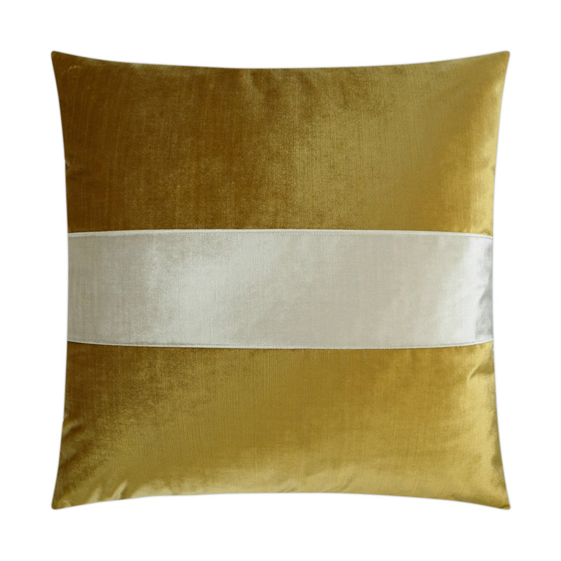Coussin décoratif Iridescence Band, Citron, H 22 po x l 22 po