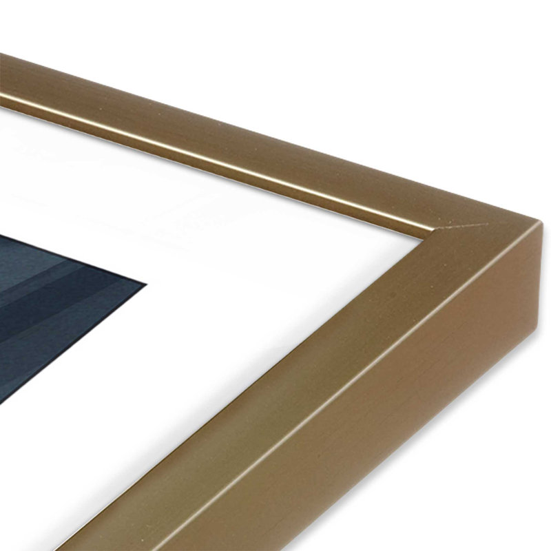 Serene Shark Shadows Print, Brushed Gold, 11.25" H x 9.25" W