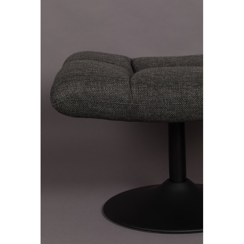 Bar Ottoman, Black Polyester