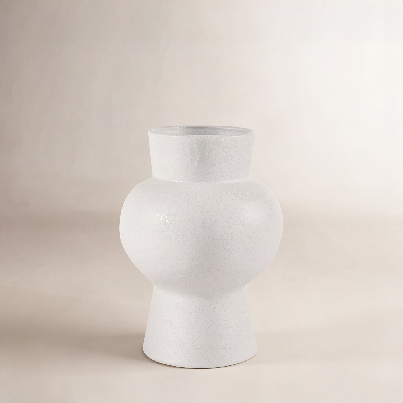 Novak 11'' Ceramic / Porcelain Table Vase, White