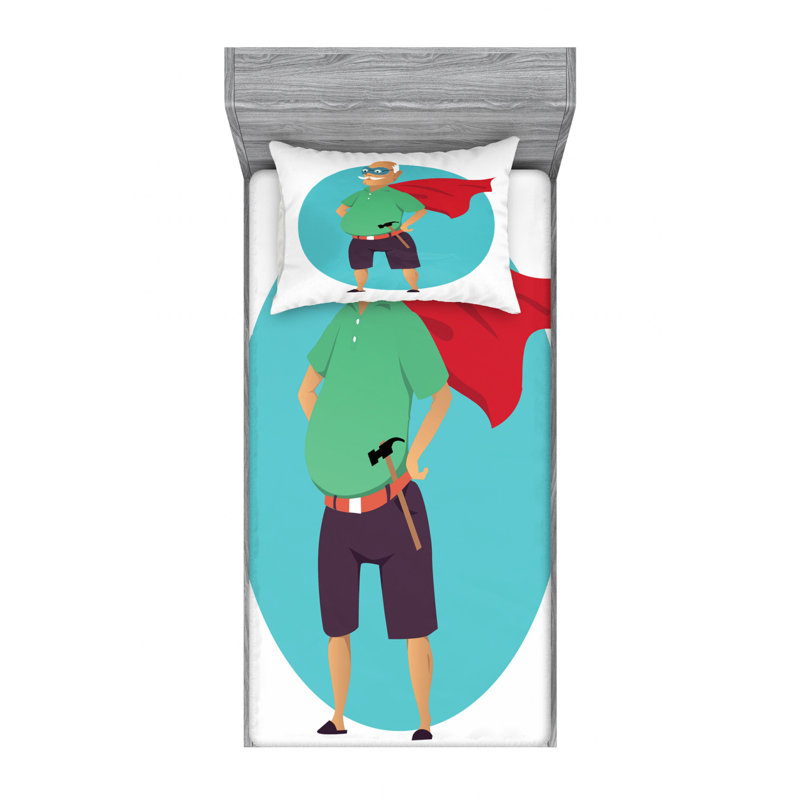 Ensemble de draps grand-père, Ensemble de draps pour lit simple avec drap-housse