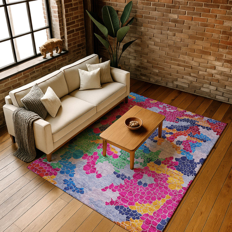 Premium Machine Washable Farolt AMF1906 Geometric Rug, Rectangle 10' x 14'