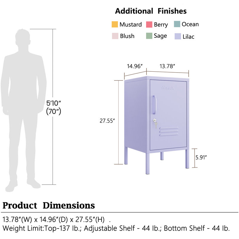 Union Single door End Table 2 Tier Narrow Side Table with Metal Frame Multifunctional Home Table Easy to Assemble Adjustable partitions Single Door Coffee Table