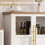 Buffet 55 "avec 4 portes en verre et beaucoup de rangement pour la salle à manger et la cuisine-2131094024