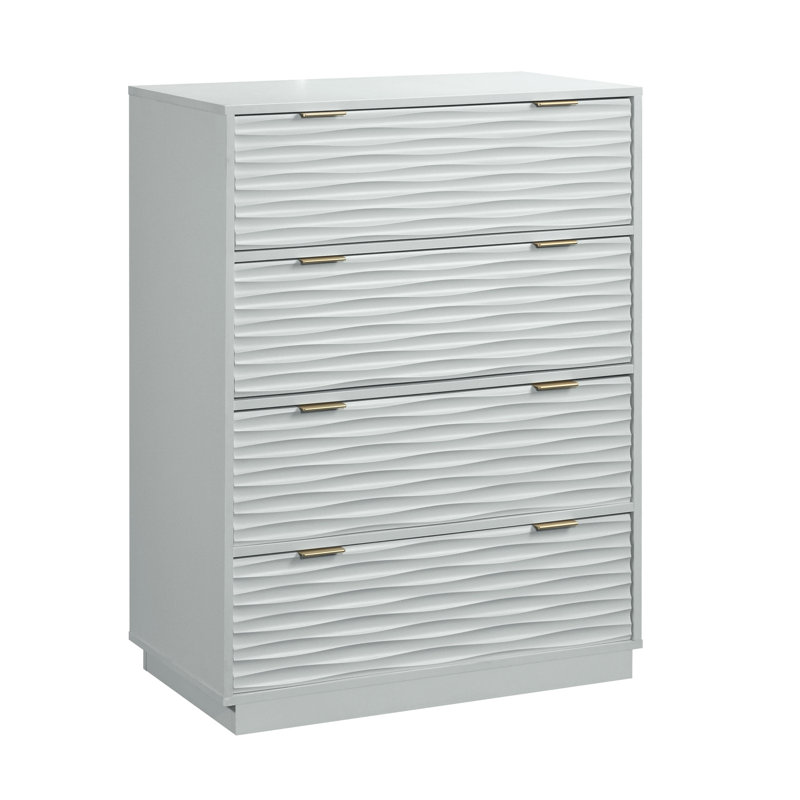Commode de chambre à 4 tiroirs, commode verticale pour espaces de vie