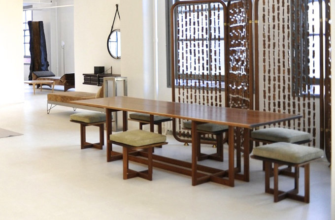 Mura Solid Wood Dining Table, Cherry