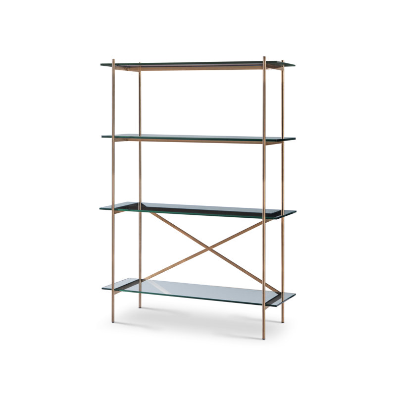 Gov 173.2 cm H x 120 cm W Stainless Steel Bookcase